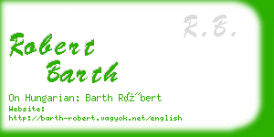 robert barth business card